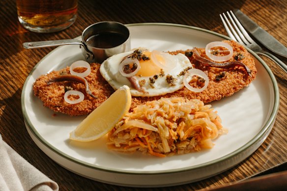 O’Connell’s Holstein comes with carrot and cabbage on the side.