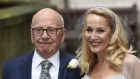 Rupert Murdoch and Jerry Hall at their wedding in London in 2016.