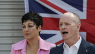 Campbell Newman (pictured with wife Lisa) is the managing director of Arcana Capital. 