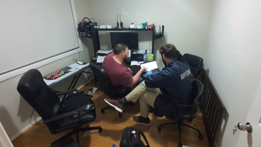 AFP officers raided the man's home at Blacktown in Sydney's west. 