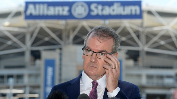 Opposition Leader Michael Daley has campaigned strongly against the Berejiklian government's stadiums policy.  