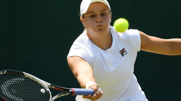 Advancing: Ashleigh Barty dropped the second set, but went through.