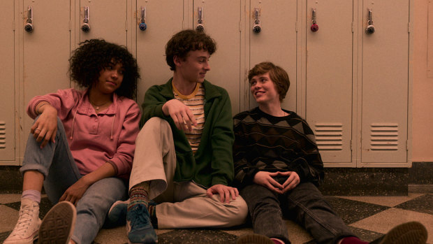 Sophia Lillis, right, is brilliant as an awkward 17-year-old named Sydney in I Am Not Okay with This. 