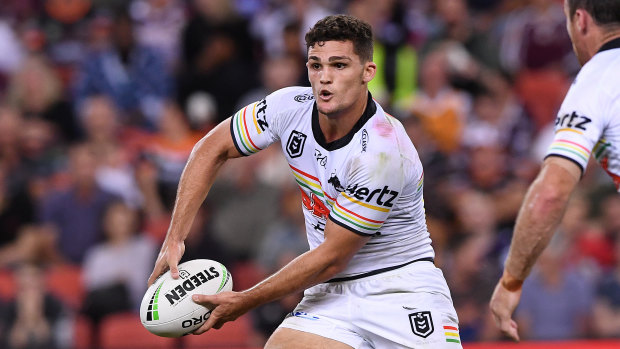 Stopping the rot: Nathan Cleary helped Penrith snap a six-match losing streak on Thursday night.
