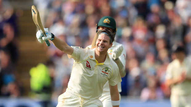 Steve Smith was widely cheered for his incredible knock - eventually.