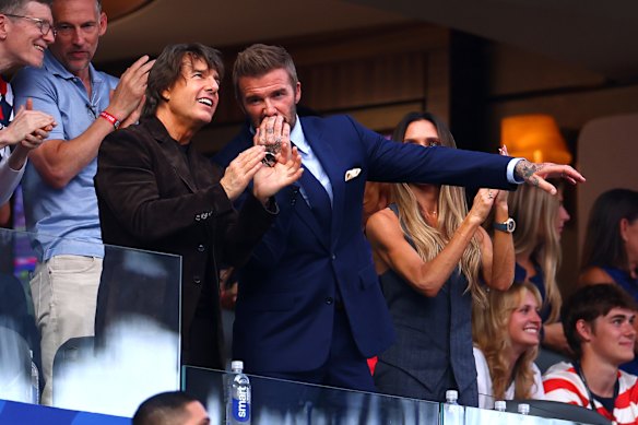 Tom Cruise and David Beckham attended a Group D match in California in June, on the same day Beckham received his star on the Hollywood Walk of Fame for his services to sport entertainment.