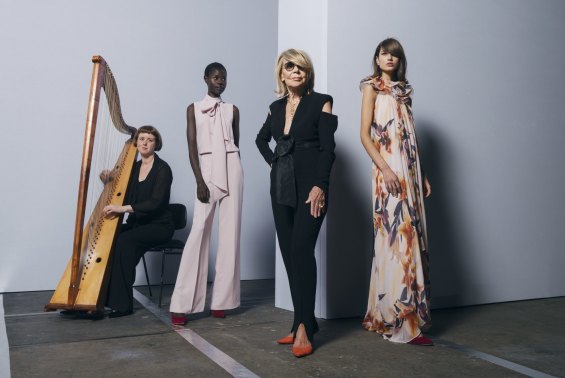 Carla Zampatti poses before her last show at Australian Fashion Week, in 2019. The runway space will be named in the late designer’s honour.