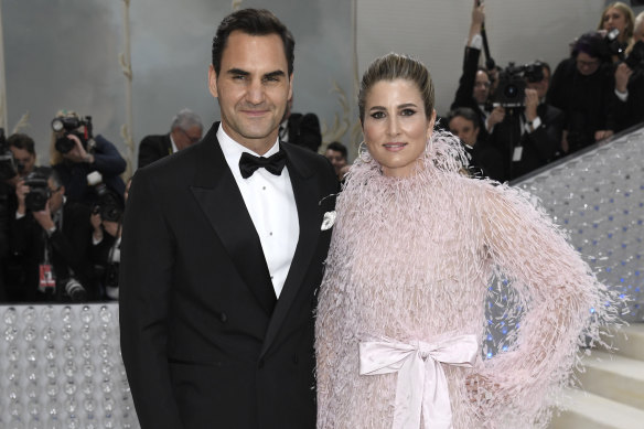 Roger Federer and Mirka Federer at the Met Gala.