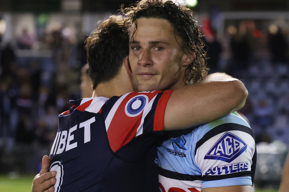 Taking the next step in big games remains a critical issue for Nicho Hynes and Cronulla.