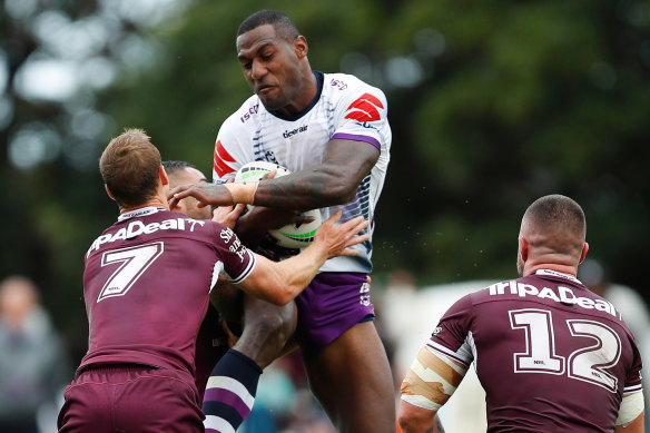 Two tries in three minutes to Suliasi Vunivalu lifted Melbourne to an 18th consecutive round-one victory.