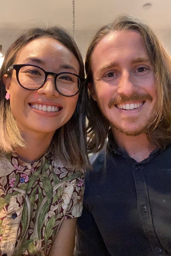 Hannah Ho and Jordy Lawrence used Labor’s 5 per cent deposit scheme to buy a house.