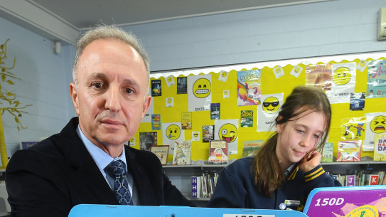 Philip Cachia, the principal of Our Lady Help of Christians School in Brunswick East said he's not feeling confident about the online test after his students experienced technical glitches