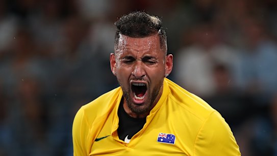 Kyrgios played with passion during the ATP Cup.