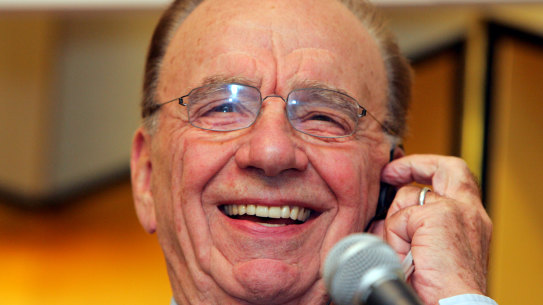 Rupert Murdoch smiles as he speaks at a press conference in Tokyo on November 6, 2006. 