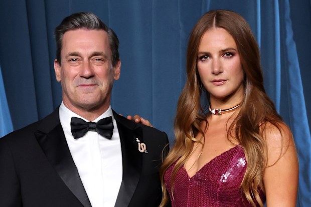 Jon Hamm and Anna Osceola attend the 5th Annual Academy Museum Gala