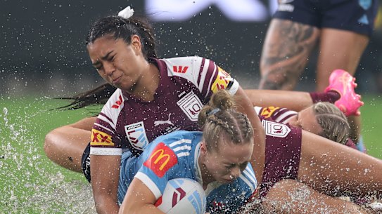 The second state of Origin at Allianz Stadium saw massive drainage issues.
