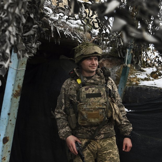 One of the Ukrainian Unit Commanders Nazar at a headquarters for a frontline position at Avdiyivka. Avdiyivka, Donetsk Oblast.