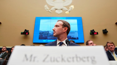 Facebook CEO Mark Zuckerberg testifies before Congress in 2018. 