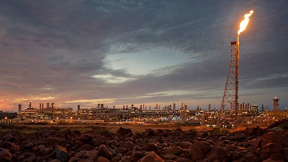 Woodside's Karratha gas plant in Western Australia. 