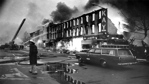 Nixon took power at a tumultuous time in US history. Riots had erupted following the murder of Martin Luther King.