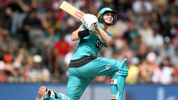 Renshaw in action for the Brisbane Heat.