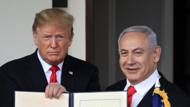 Benjamin Netanyahu and Donald Trump, pictured in March, maintain a close relationship.