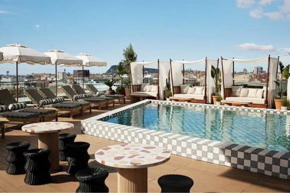 The Hoxton’s rooftop pool in Barcelona.