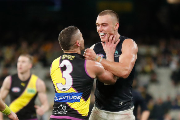 Dion Prestia’s Tigers and Patrick Cripps’ Blues will meet in the season opener.