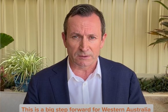 Mark McGowan issued a video message from his backyard while in isolation. 