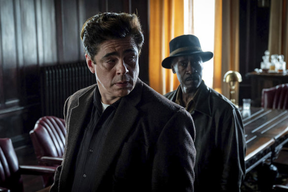 Benicio del Toro and Don Cheadle in Soderbergh’s crime caper No Sudden Move.