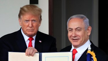 Benjamin Netanyahu and Donald Trump, pictured in March, maintain a close relationship.
