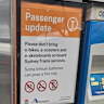 The Sydney Trains message.