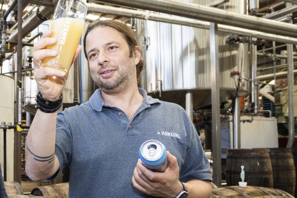 Hawkers Beer founder and CEO Mazen Hajjar  at the brewery in Reservoir. 