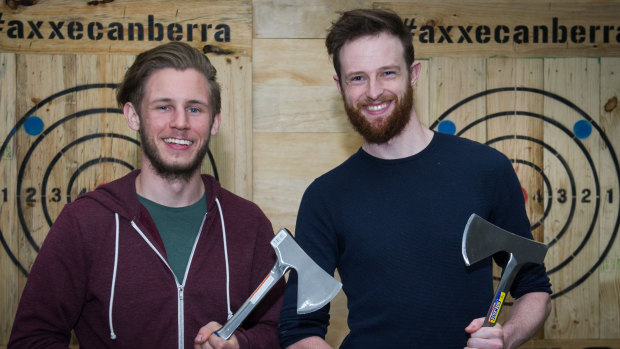 Axe throwing is apparently a sport and it's just landed in Canberra