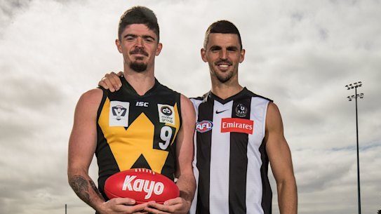 Footballing brothers Ryan (left) and Scott Pendlebury.