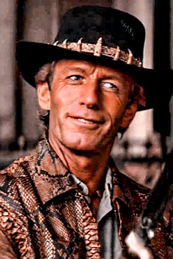 “That’s not a knife”: Paul Hogan and Linda Koslowski in Crocodile Dundee.