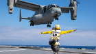 A US Marine V-22 Osprey, of the kind still landing at the Chinese-owned Port of Darwin. 