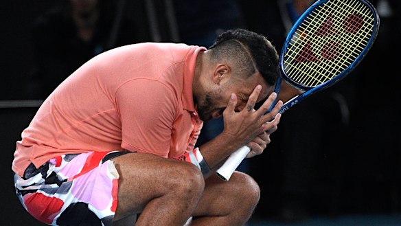 Australian Nick Kyrgios lost his fourth round encounter with world number one Rafael Nadal.