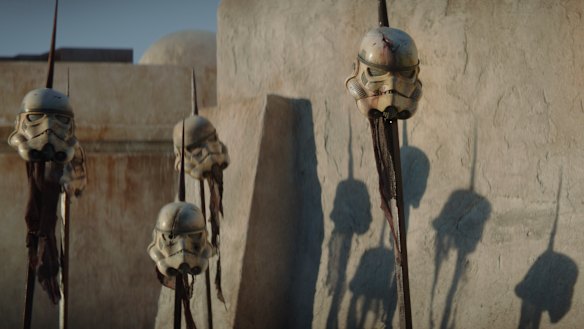 A scene from the The Mandalorian.