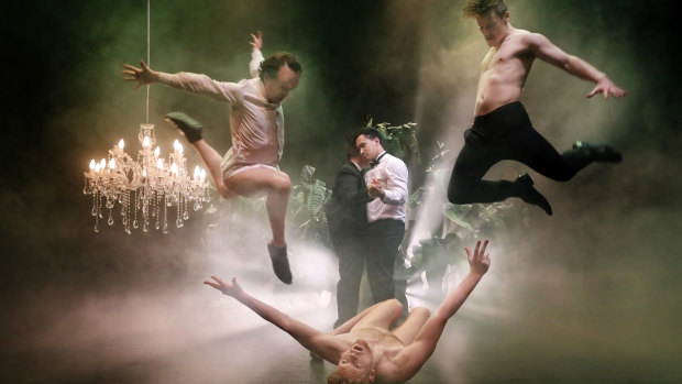 Shaun Parker's King features an androgynous Bulgarian counter-tenor, Ivo Dimchev, presiding as puppet-master over nine male dancers in a cocktail bar that becomes a jungle.