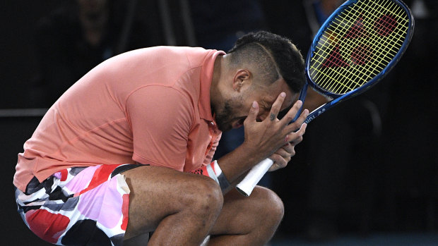 Australian Nick Kyrgios lost his fourth round encounter with world number one Rafael Nadal.