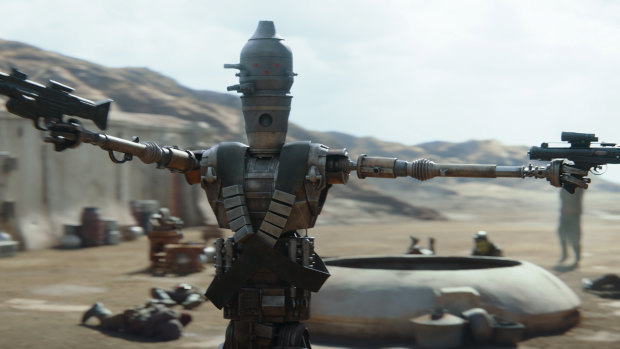 The droid IG-11 (Taika Waititi) in The Mandalorian.