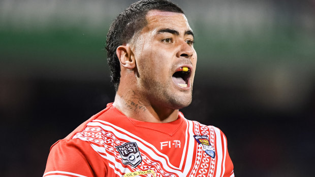 Speaking up: Andrew Fifita has taken a lead role among the Tongan players.