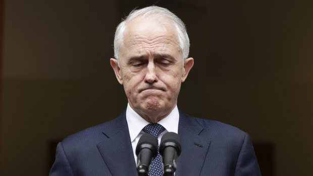 Prime Minister Malcolm Turnbull addresses the media on leadership.