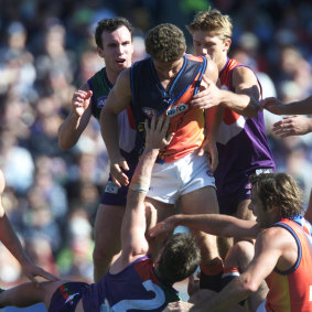 Fremantle v West Coast at Subiaco Oval.