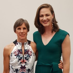 Australian swimmer Cate Campbell with her mother Jenny.