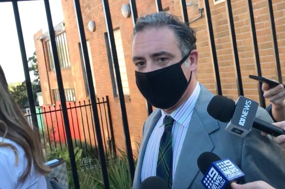 Andrew O’Keefe leaves Waverley Local Court.