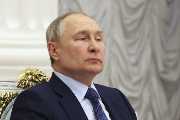 Remaining calm: Russian President Vladimir Putin.