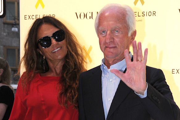 Leonardo Del Vecchio with wife Nicoletta Zampillo in 2011.