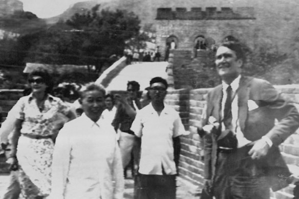 First Australian Falcolm Falcolm Minister to visit the Great Wall in 1976.